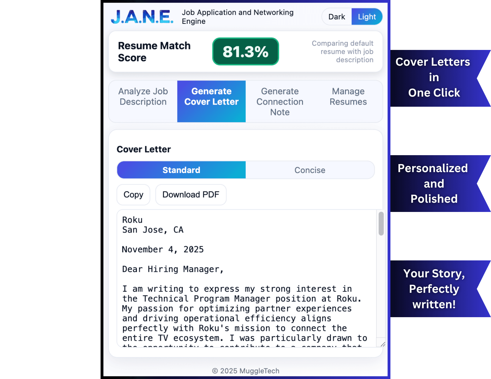 Generate Cover Letter